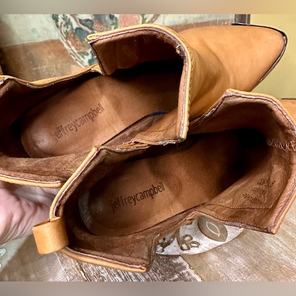 EUC Jeffrey Campbell “Cromwell” Leather Ankle Bootie in Tobacco. Size 8 - Picture 13 of 15